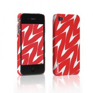 Чехол Tunewear Eggshell Finlandia Taimi Red for iPhone 4 (IP4-FIN-01R) (TUNEFILM protective film)